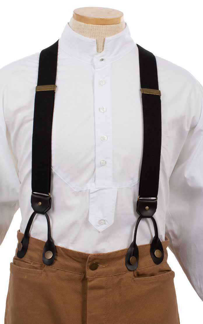 Scully Elastic Y-Back Suspenders – Black
