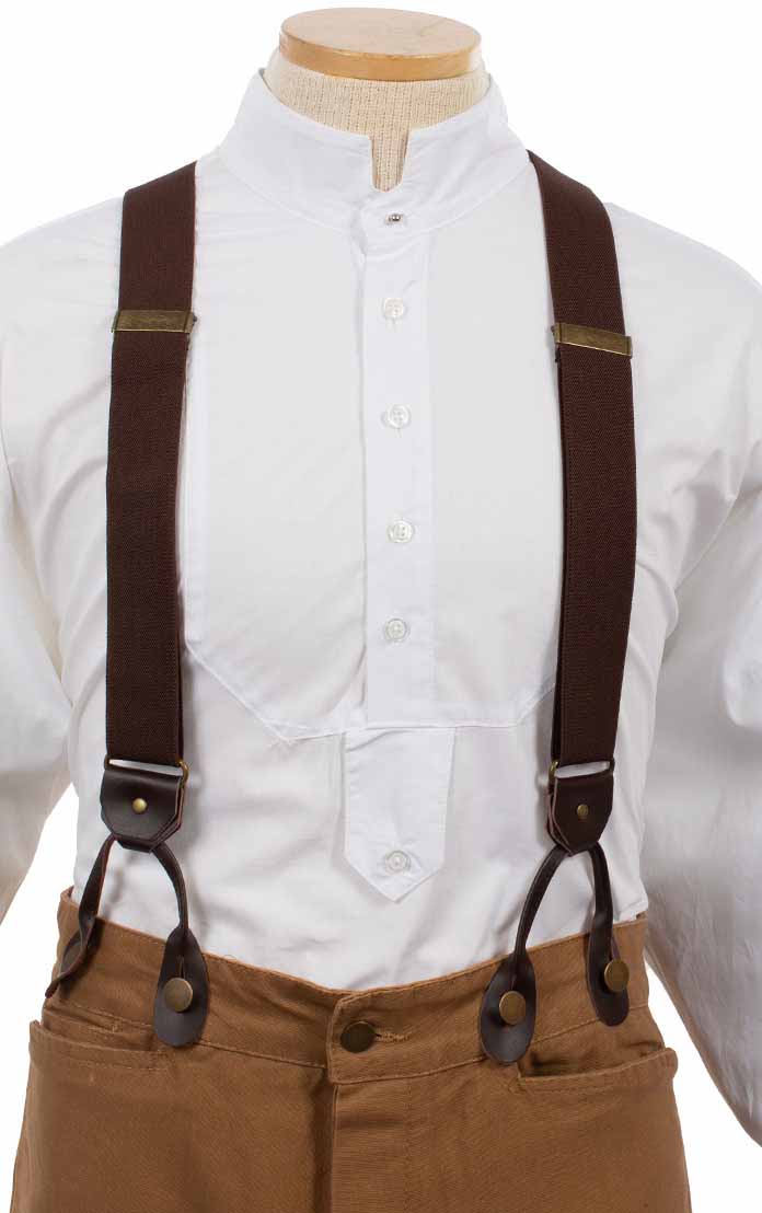 Scully Elastic Y-Back Suspenders – Brown
