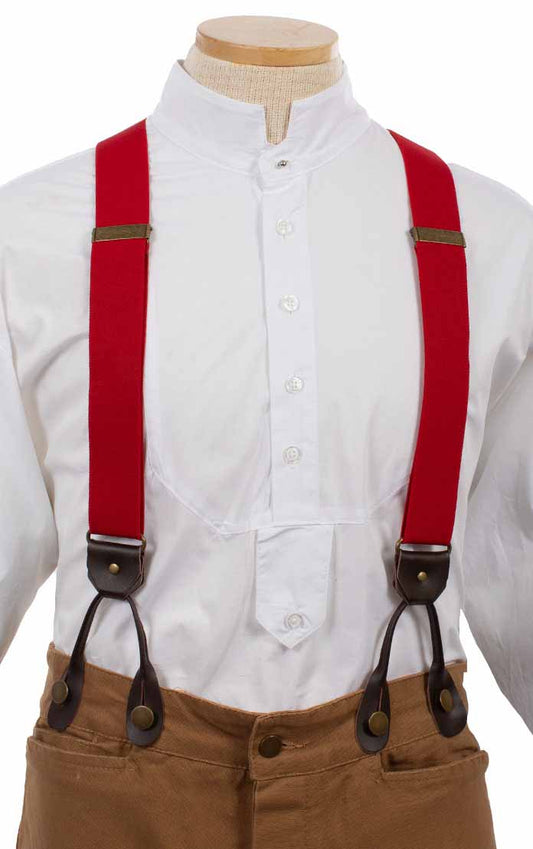 Scully Elastic Y-Back Suspenders – Red