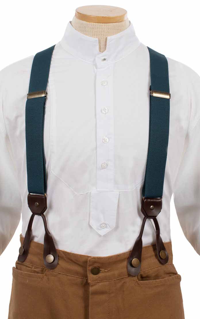 Scully Elastic Y-Back Suspenders – Teal