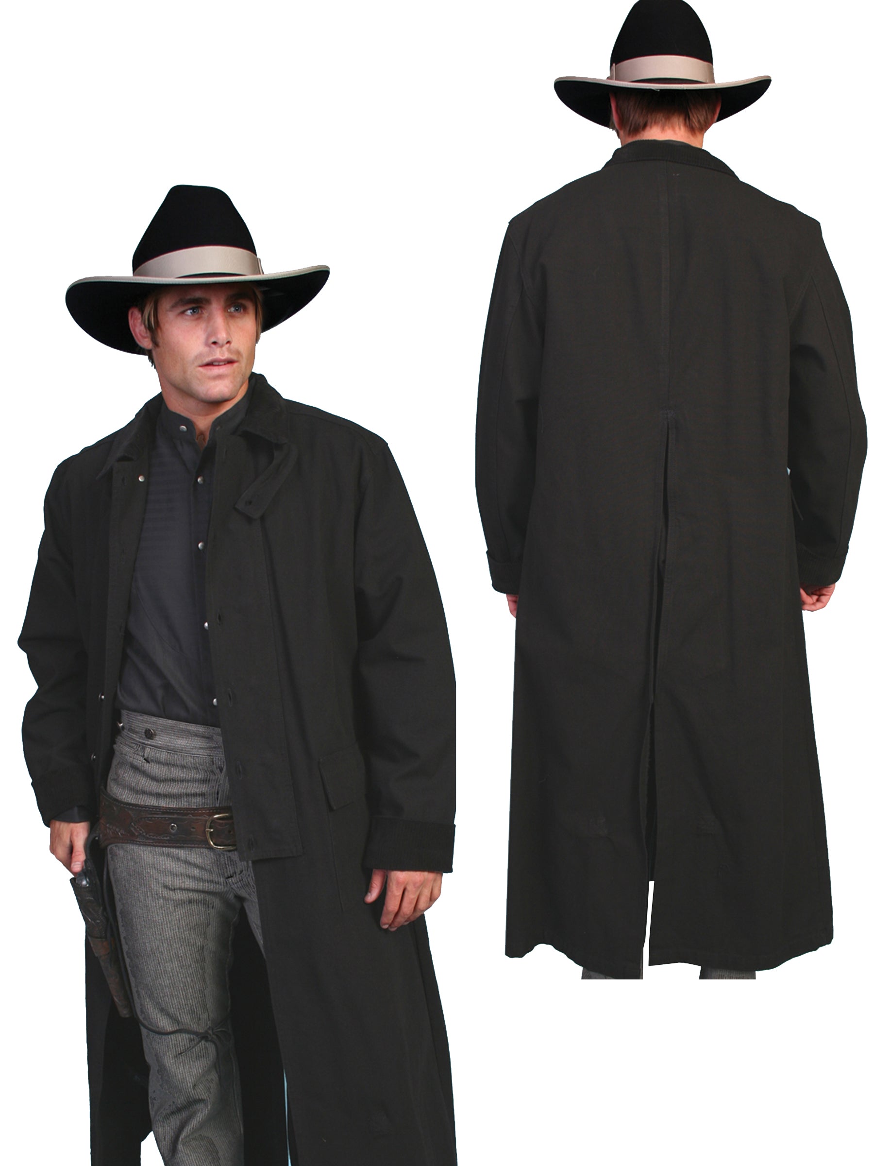 Classic Authentic Canvas Duster by Scully in 4 Color Choices in Size S, M, L, XL, or 2X