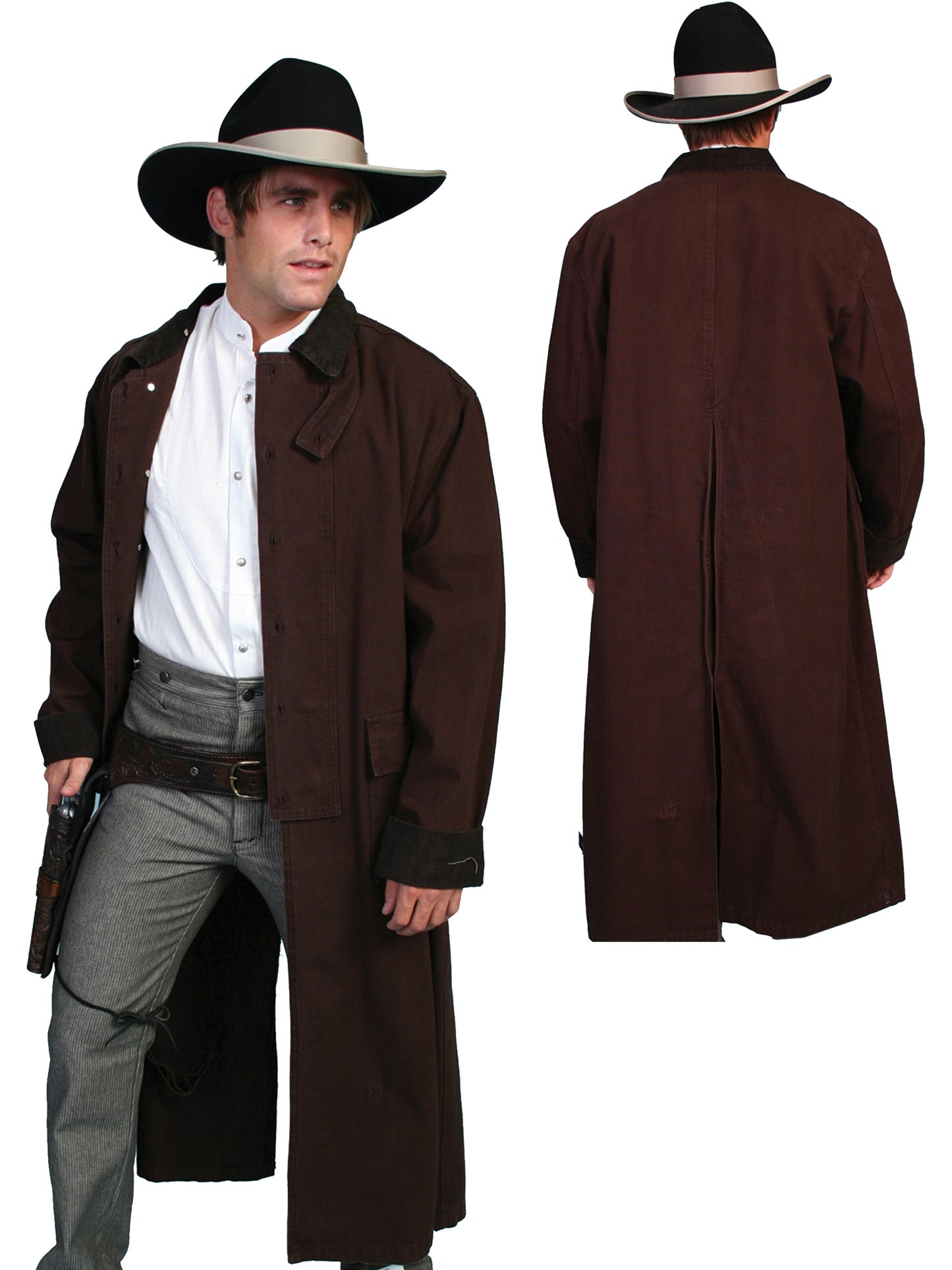 Classic Authentic Canvas Duster by Scully in 4 Color Choices in Size S, M, L, XL, or 2X