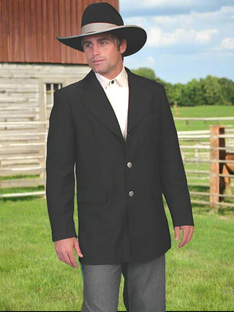 Traditional Old West Frock Coat by Scully Rangewear in Size 36, 38, 40, 42, 44, 46, 48, 50, 52, 54, or 56