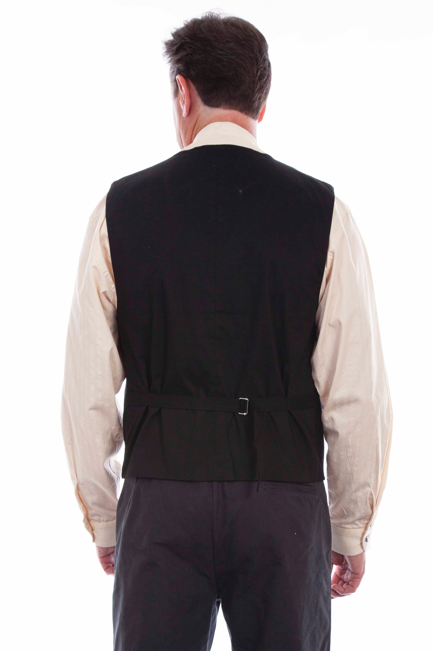 Wool Blend Banker's Vest by Scully Rangewear in Black in Size S, M, L, XL, 2X, 3X, or 4X