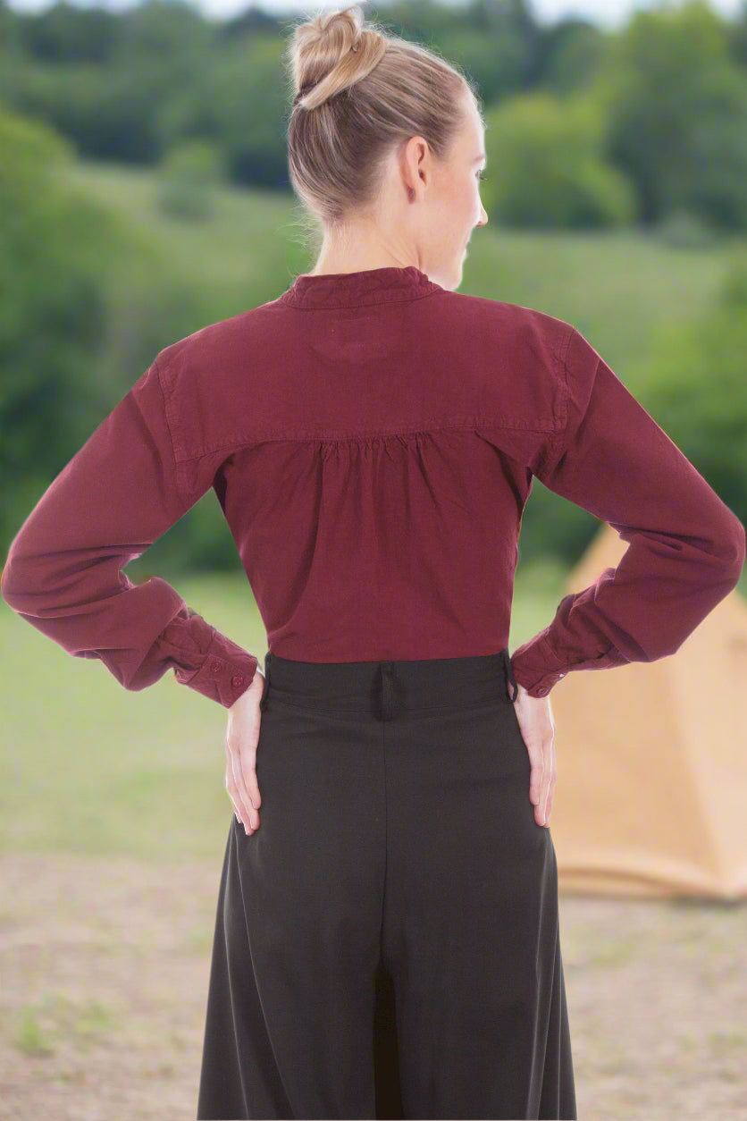 Single Action Shooter Champion Blouse in Burgundy