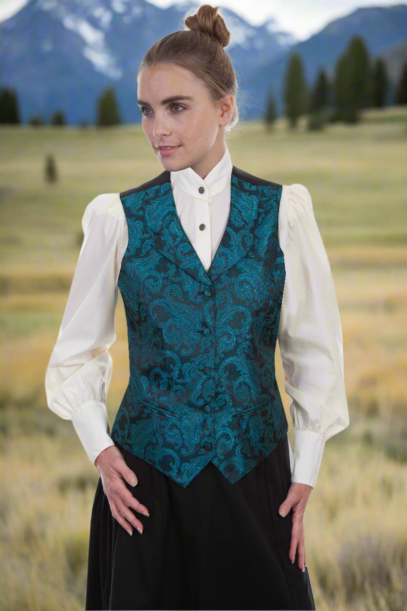 Saloon Boss Teal Vest