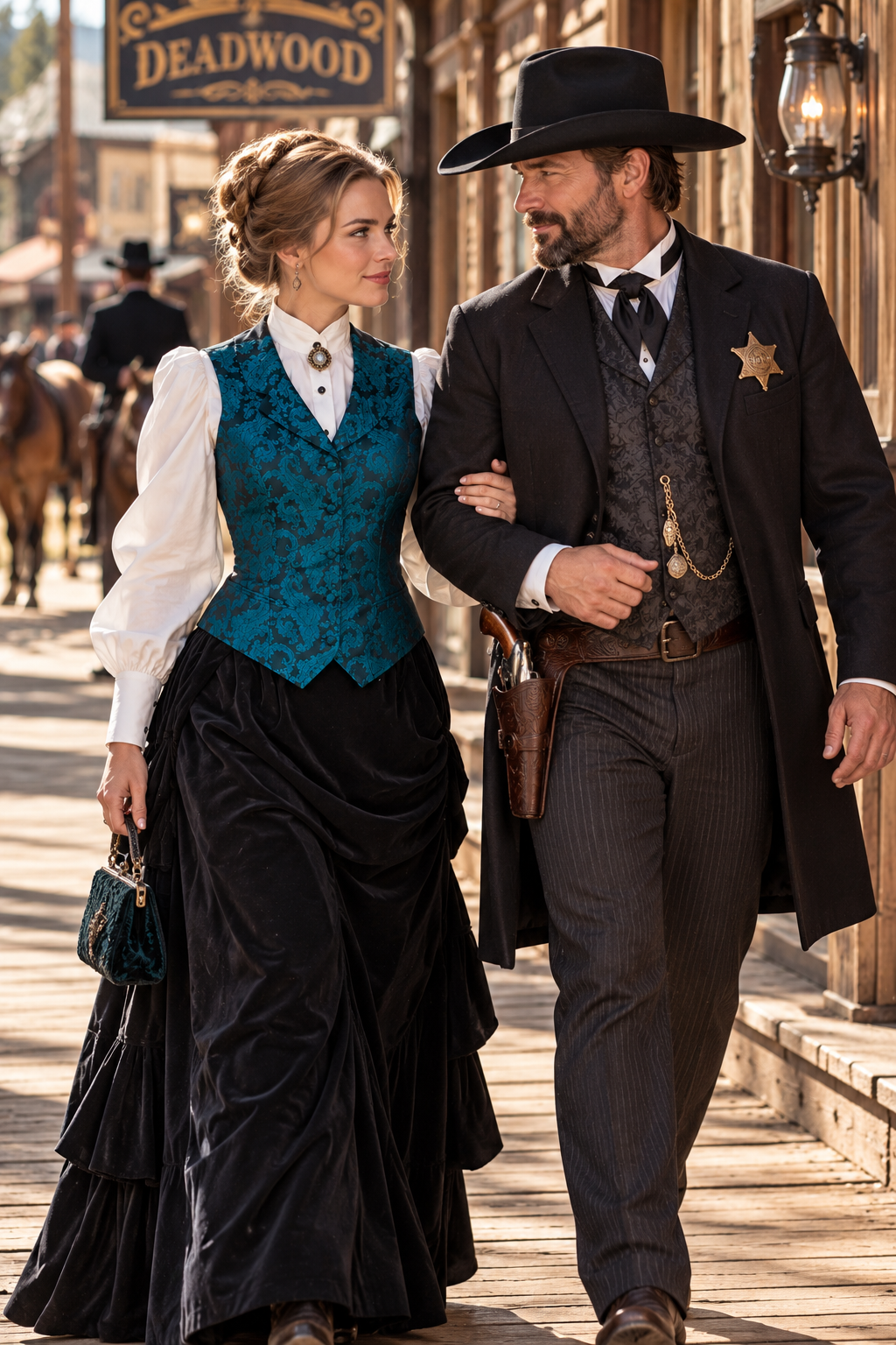 Saloon Boss Teal Vest
