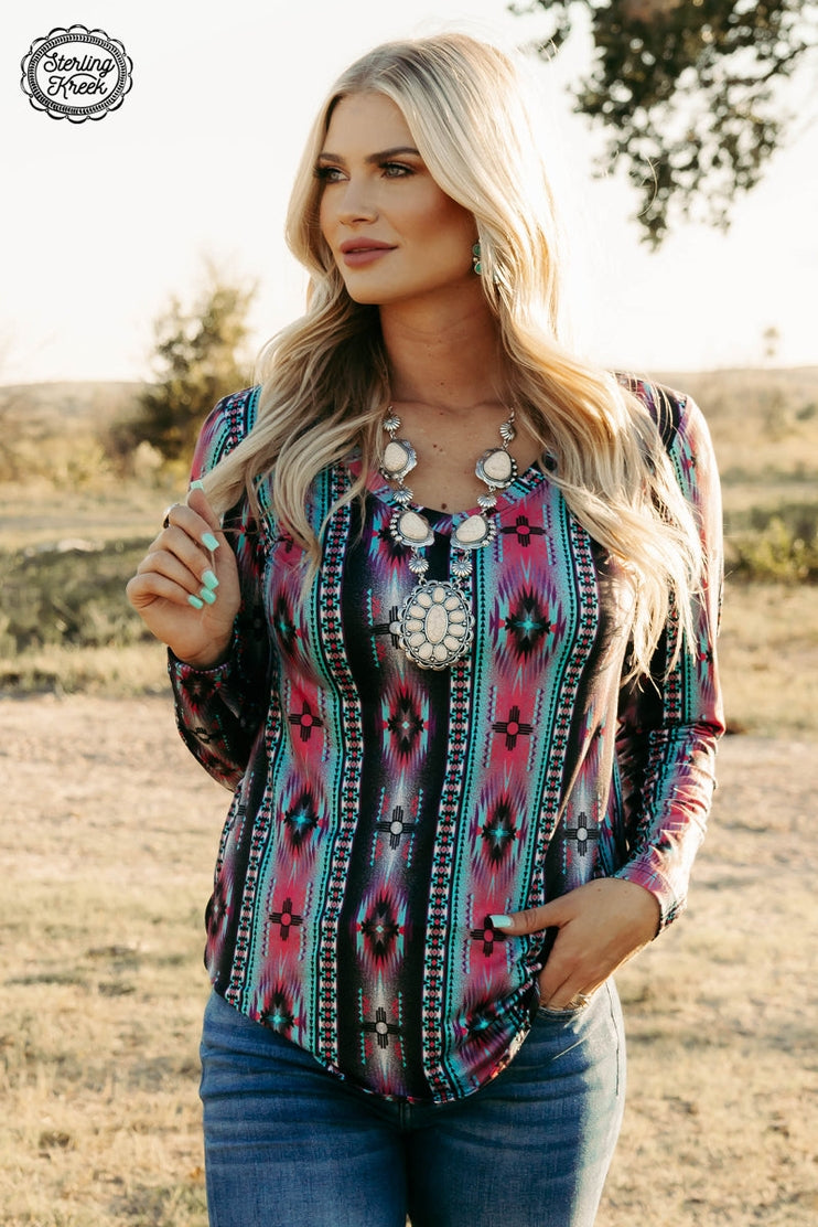 Albuquerque Aztec Top in Size XS, S, M, L, XL, 2XL, or 3XL