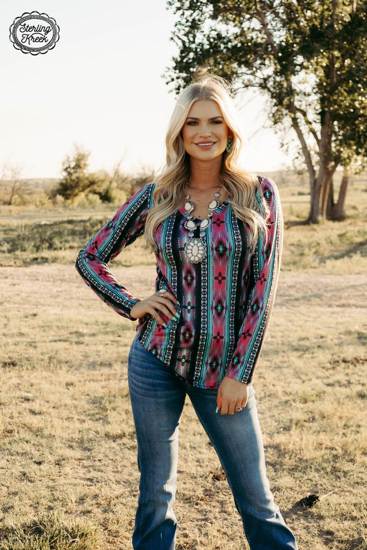 Albuquerque Aztec Top in Size XS, S, M, L, XL, 2XL, or 3XL