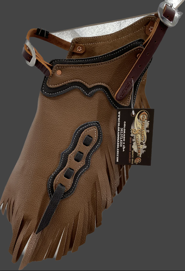 Lightweight Toddler Chinks by Colorado Saddlery in Brown and Dark Brown