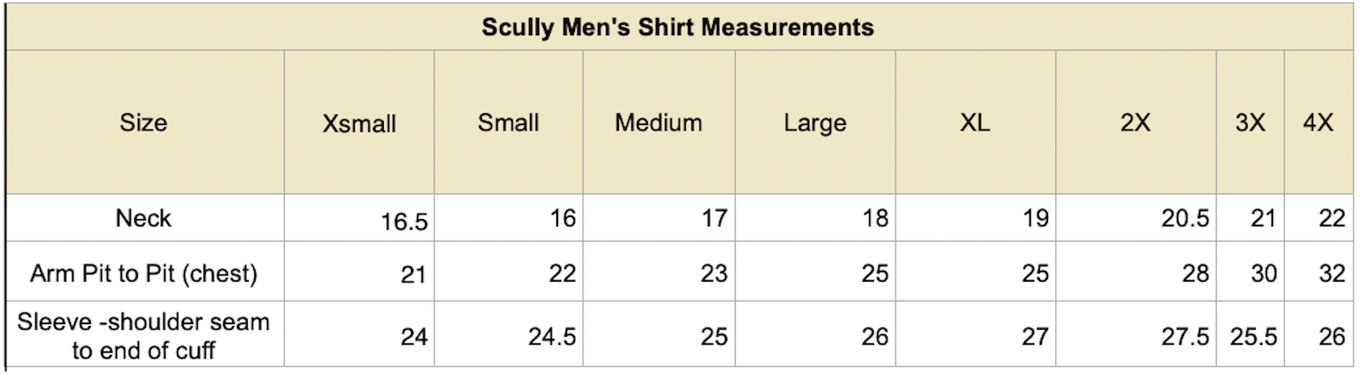 The Frisco Gambler Mens Shirt by Scully in Size S, M, L, XL, or 2XL