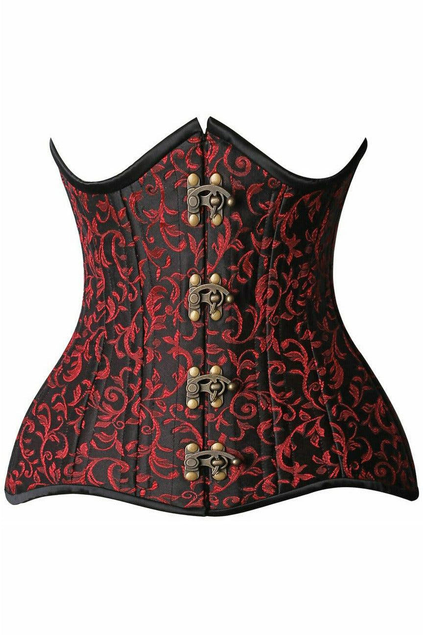 Top Drawer Curvy Brocade Double Steel Boned Underbust Corset by Daisy Corsets in Size S, M, L, XL, 2X, 3X, 4X, 5X, or 6X