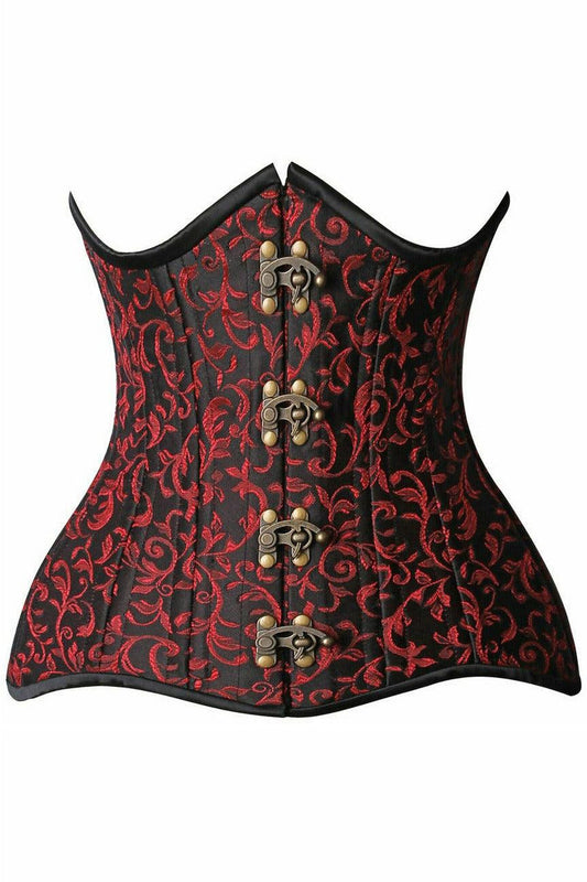 Top Drawer Curvy Brocade Double Steel Boned Underbust Corset by Daisy Corsets in Size S, M, L, XL, 2X, 3X, 4X, 5X, or 6X