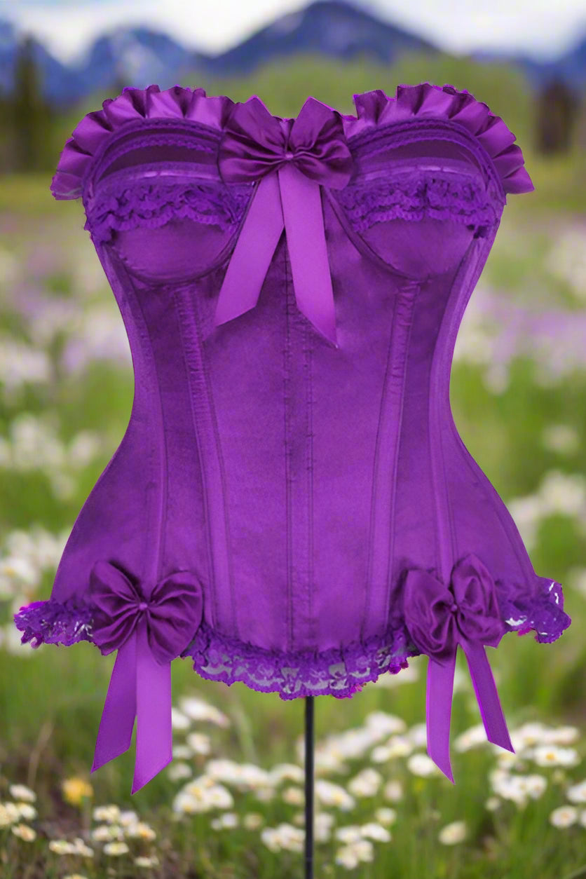 Satin Steel Boned Burlesque Corset