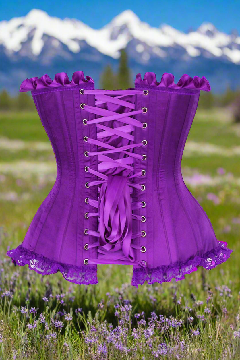 Satin Steel Boned Burlesque Corset
