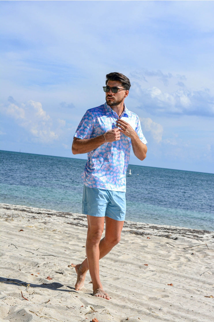 Tropical Performance Polo in Size S, M, L, XL, 2XL, 3XL