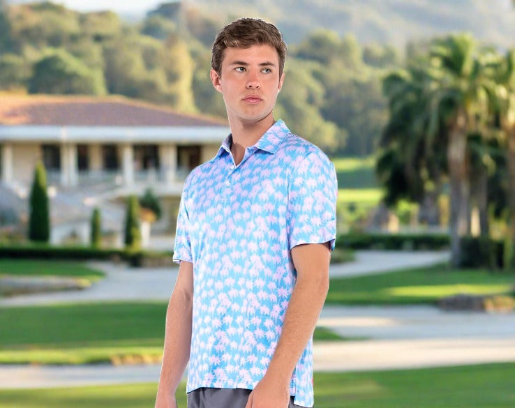 Tropical Performance Polo in Size S, M, L, XL, 2XL, 3XL