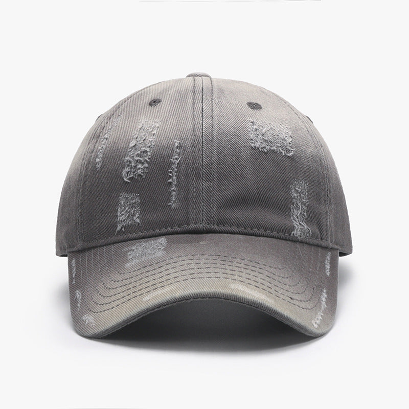 Adjustable Cotton Baseball Hat Heather Gray One Size