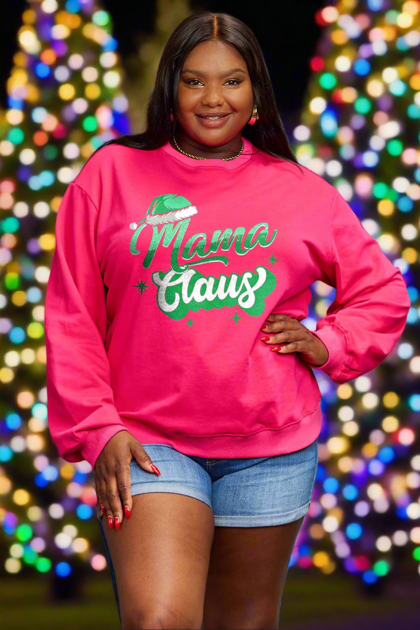 Mama Claus Round Neck Sweatshirt