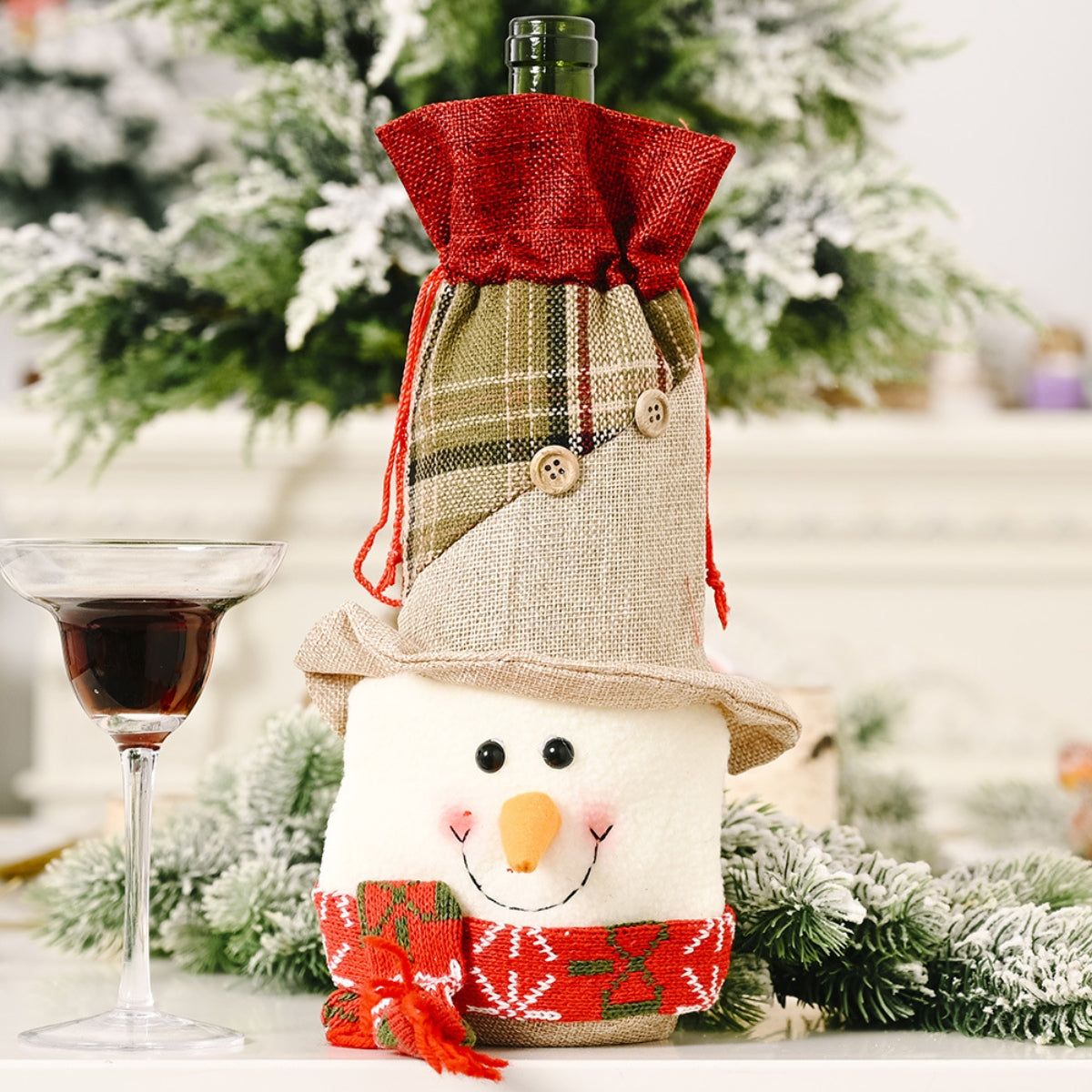 Christmas Wine Bottle Cover Style B One Size