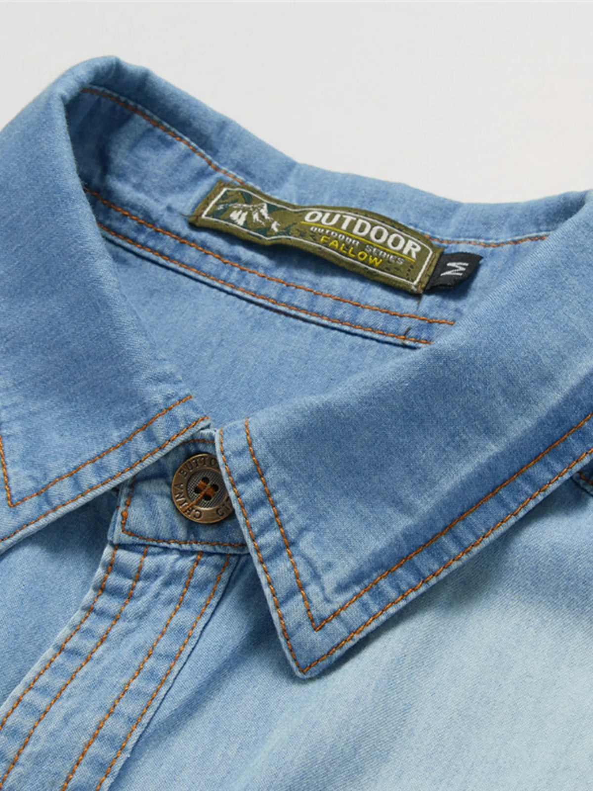 Vintage Wash Long Sleeve Denim Shirt