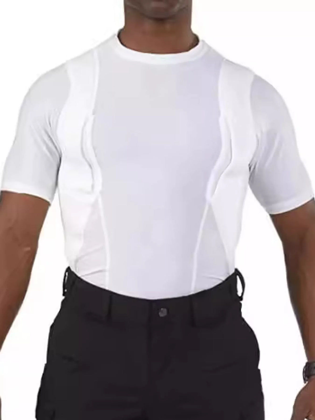 Men's Full Size Short Sleeve Active T-Shirt Plus Size White