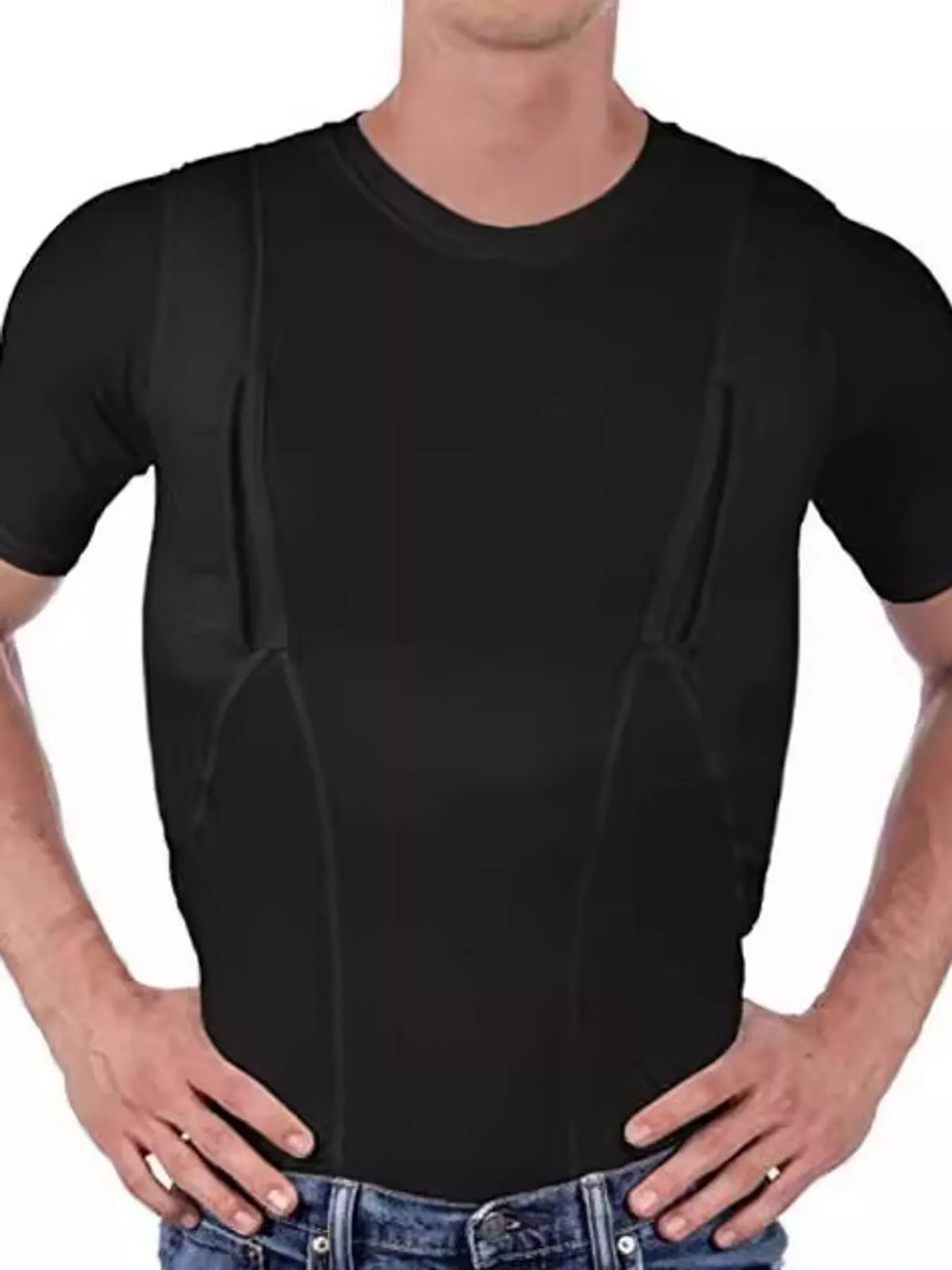 Men's Full Size Short Sleeve Active T-Shirt Plus Size Black