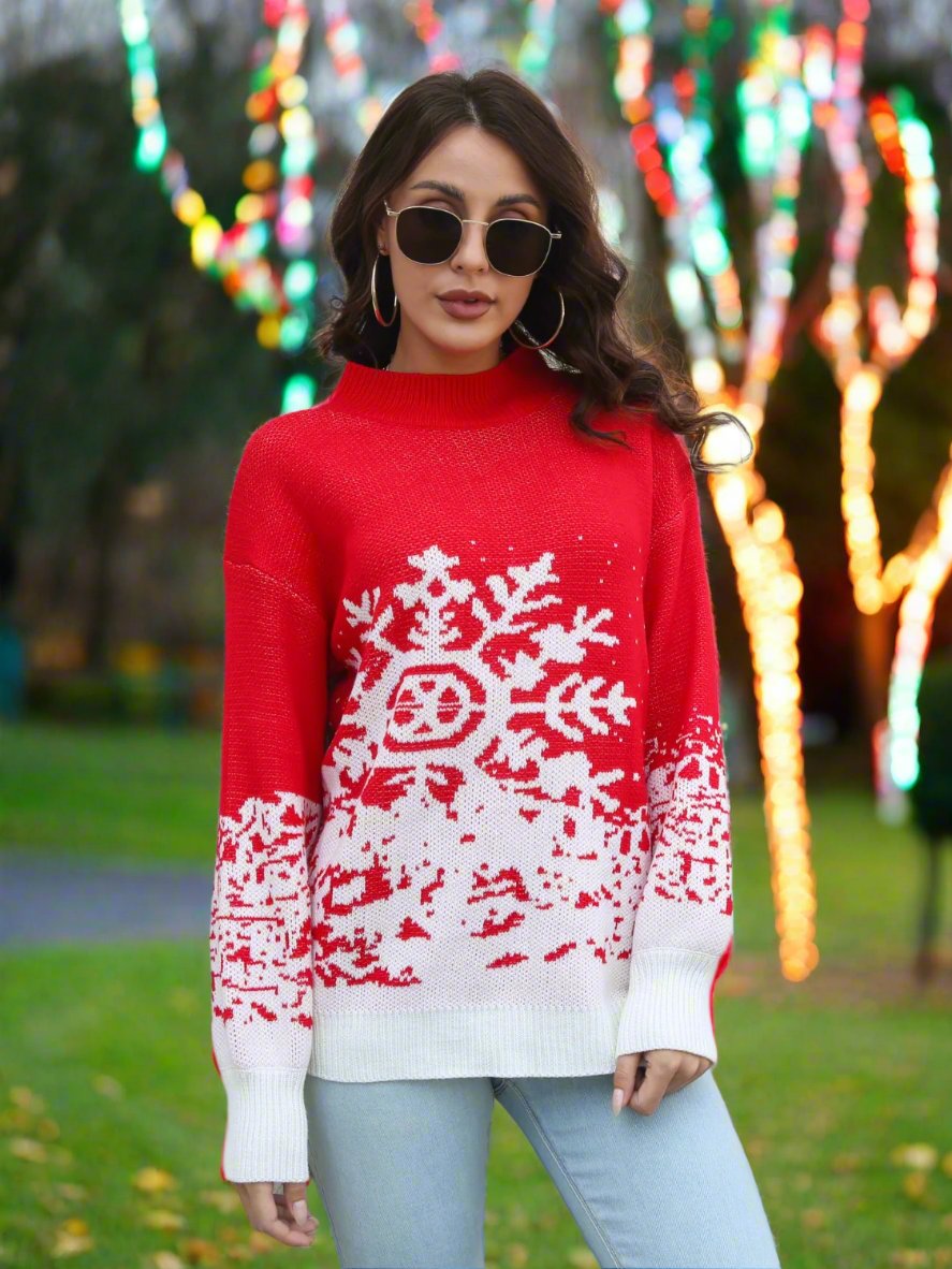 Snowflake Pattern Sweater