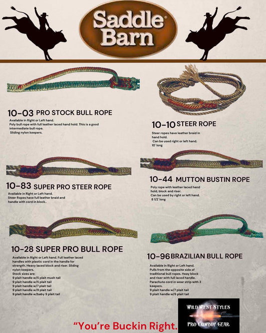 Saddle Barn Professional Bull, Steer, and Mutton Ropes
