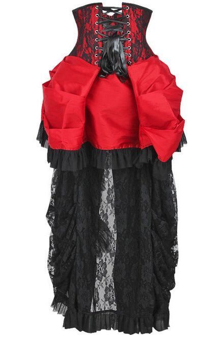 LIMITED EDITION Red/Black Lace Underbust Corset Dress