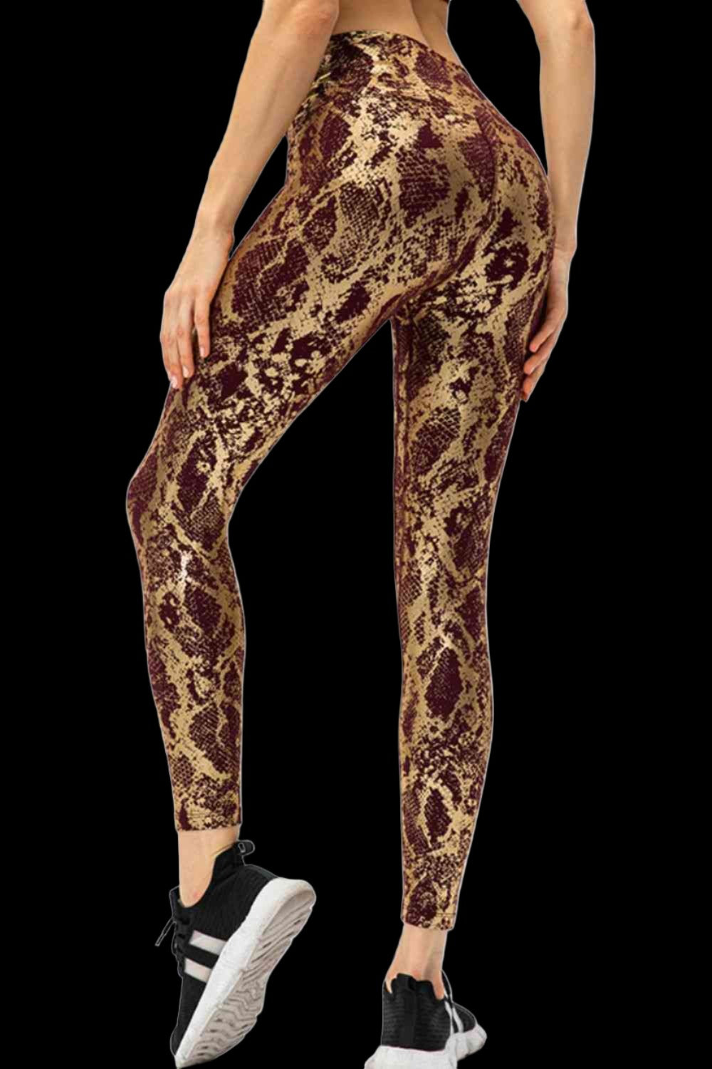 Animal Print Slim Fit Wide Waistband Pants in 4 Color Choices in Size 4, 6, 8, 10, 12