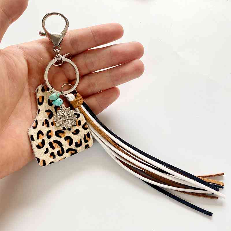 Turquoise Fringe Detail Key Chain Style D One Size