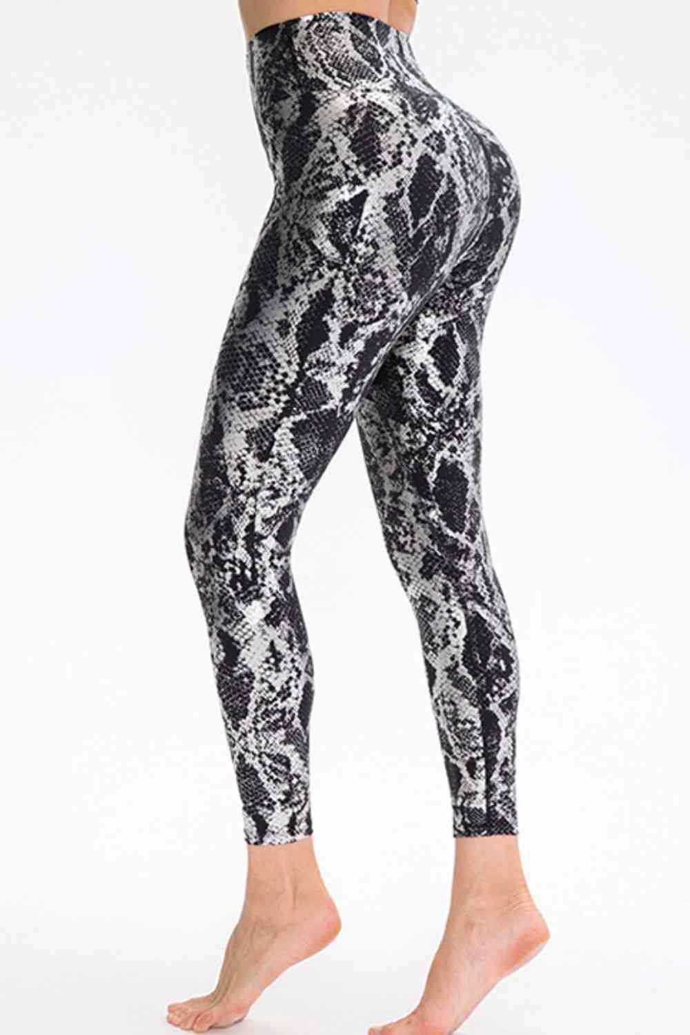 Animal Print Slim Fit Wide Waistband Pants in 4 Color Choices in Size 4, 6, 8, 10, 12