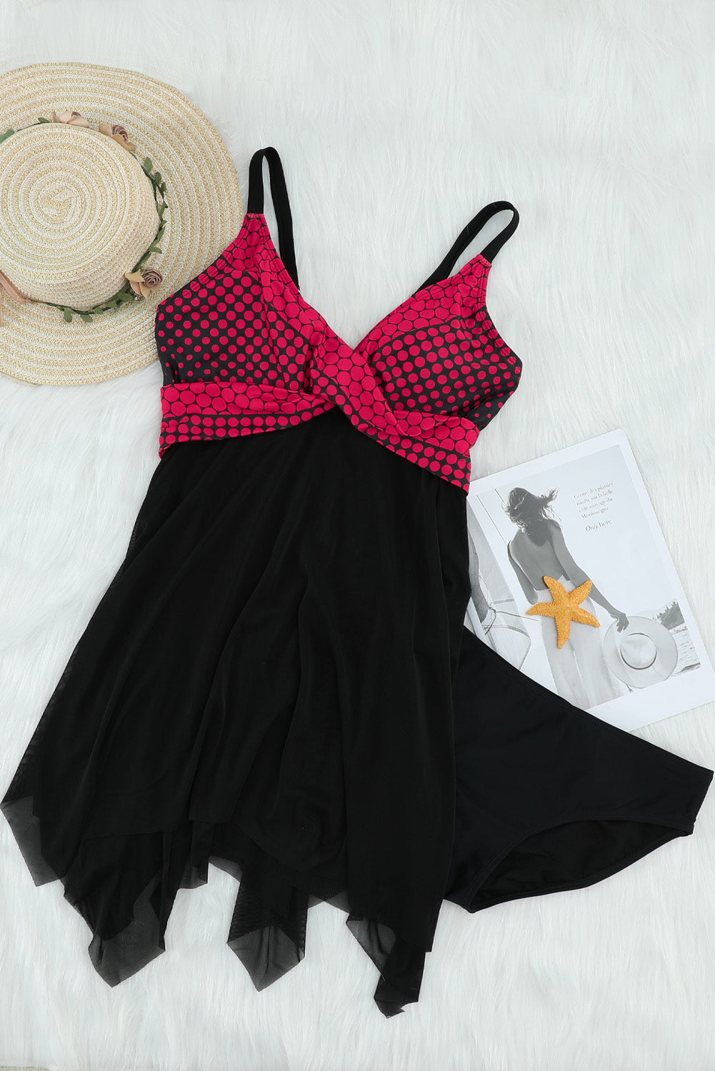 Printed Spaghetti Strap Two-Piece Swim Set in 2 Color Choices in Size S, M, or L