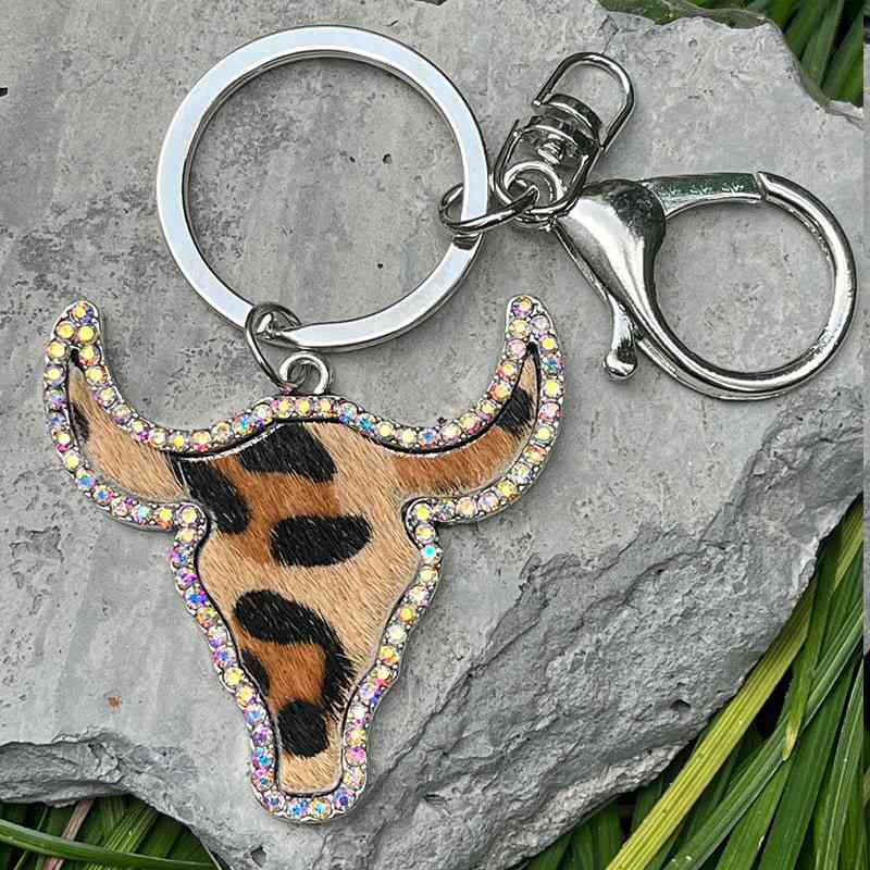 Bull Shape Key Chain in 5 Unique Styles Style C One Size