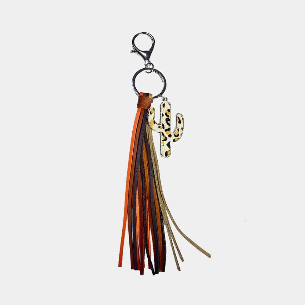 Cactus Keychain with Tassel in 5 Distinct Styles