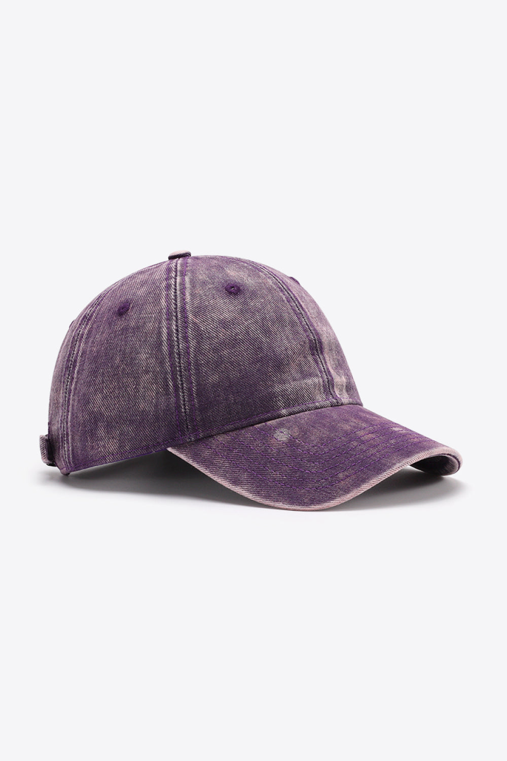 Plain Adjustable Baseball Cap in 7 Color Choices Purple One Size