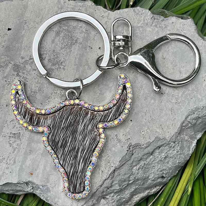 Bull Shape Key Chain in 5 Unique Styles Style D One Size