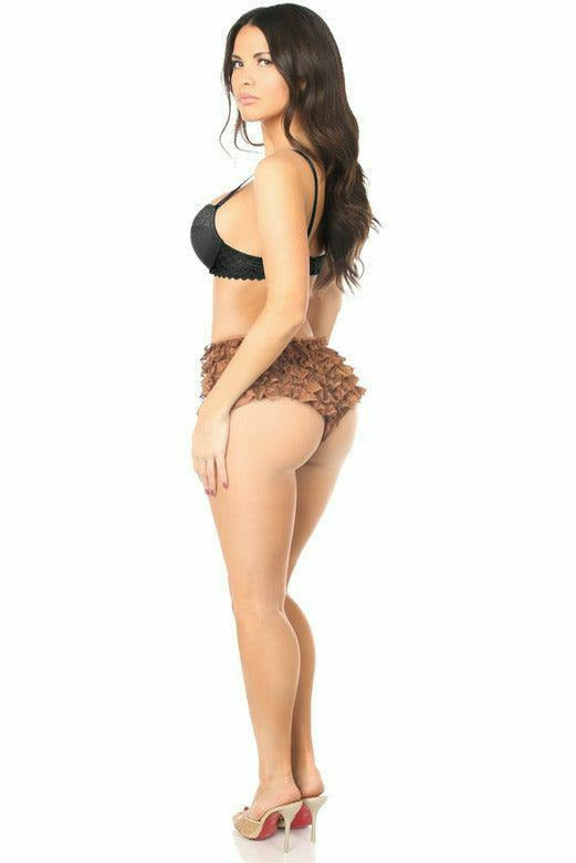 Brown Lace Ruffle Panty