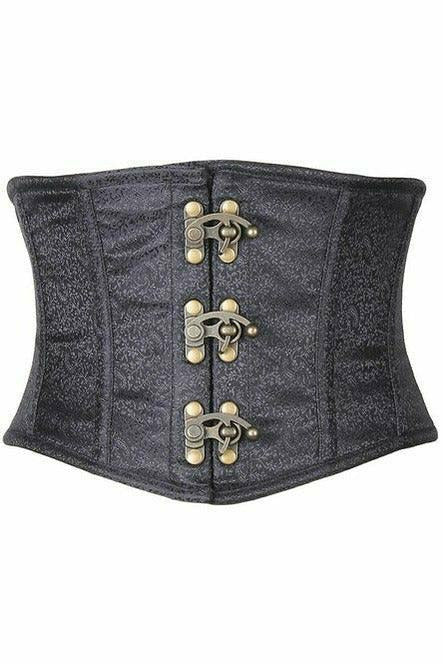 Top Drawer Brocade Steel Boned Mini Cincher with Clasps by Daisy Corsets in 6 Regal Color Choices in Size S, M, L, XL, 2X, 3X, 4X, 5X, or 6X