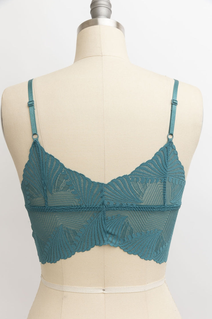 Butterfly Scallop Lace Bralette by LETO in 6 Color Choices in Size S, M, or L