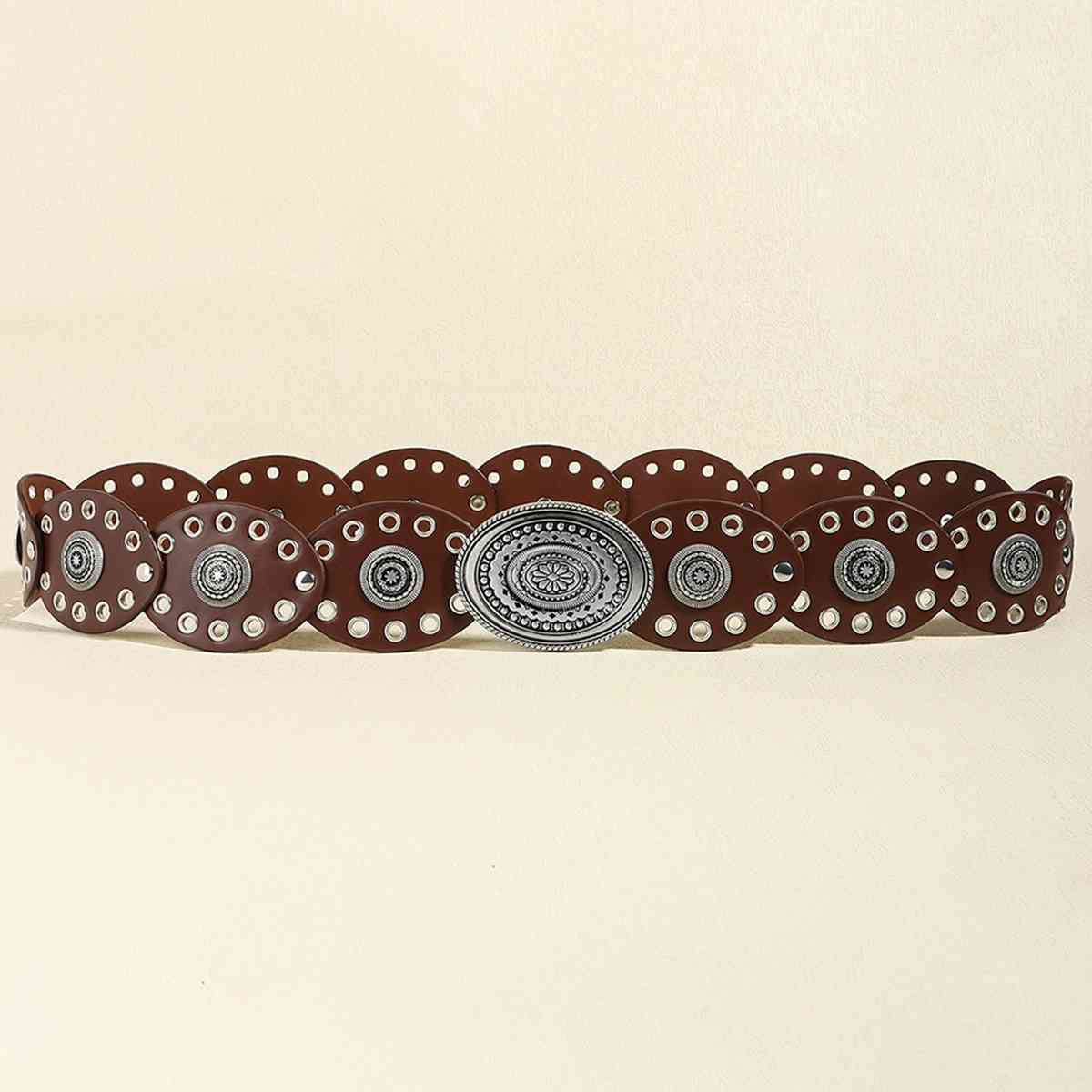 Oval PU Belt in 2 Color Choices