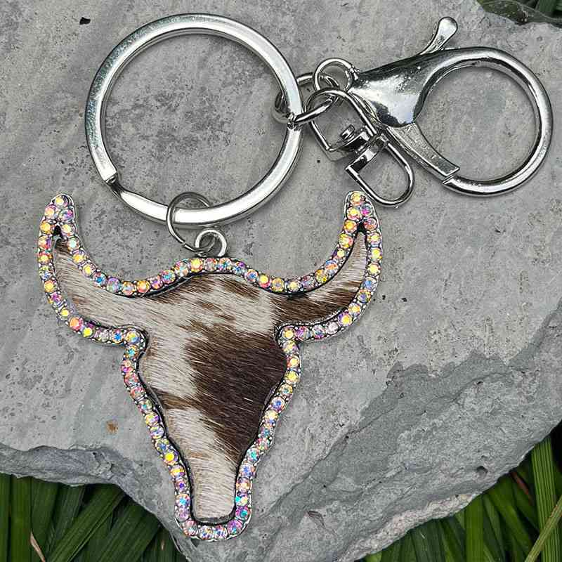 Bull Shape Key Chain in 5 Unique Styles Style B One Size