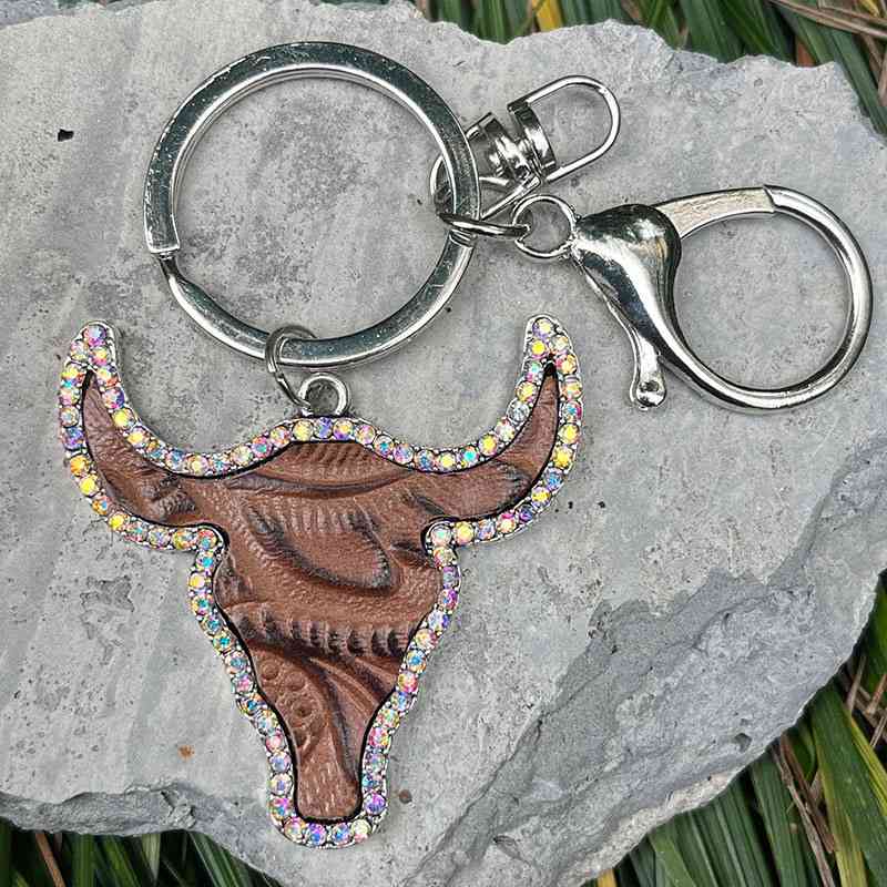 Bull Shape Key Chains in 4 Unique Styles Style D One Size