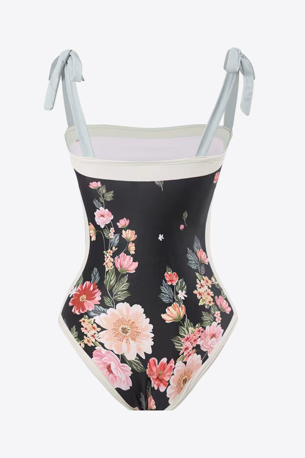 Floral Tie-Shoulder Two-Piece Swim Set in Size S, M, L, XL, or 2XL