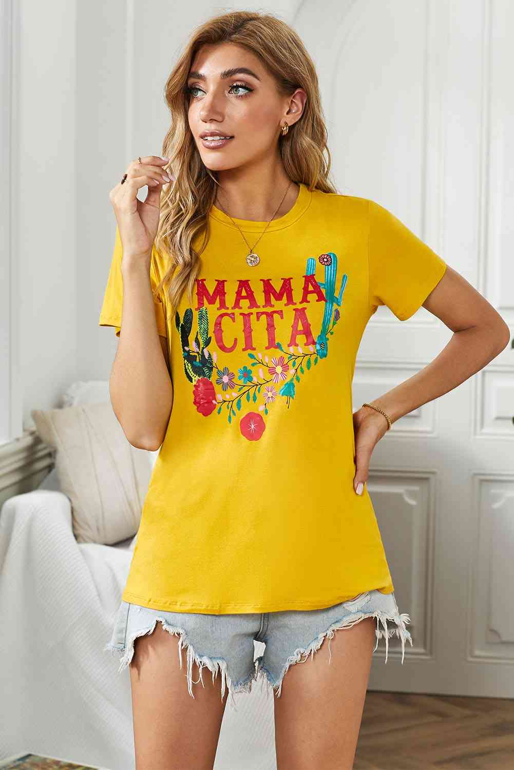 Mamacita Graphic Round Neck Tee in Size S, M, L, XL, 2XL