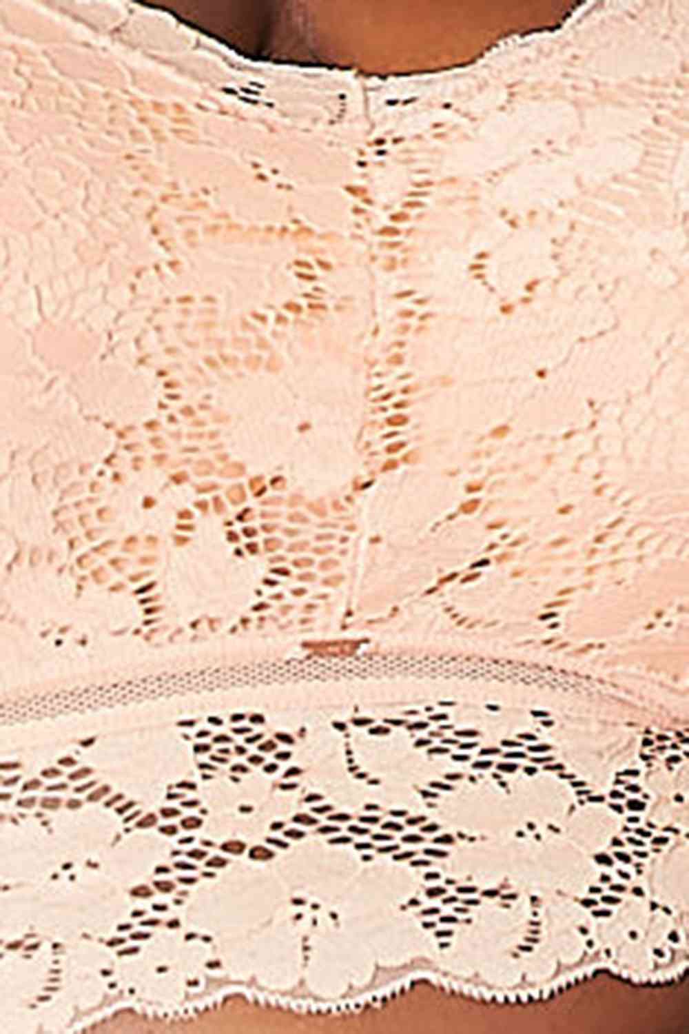 JadyK Juliette Criss Cross Light Apricot Lace Bralette in Size S/M, L/XL, 1XL/2XL, or 2XL/3XL