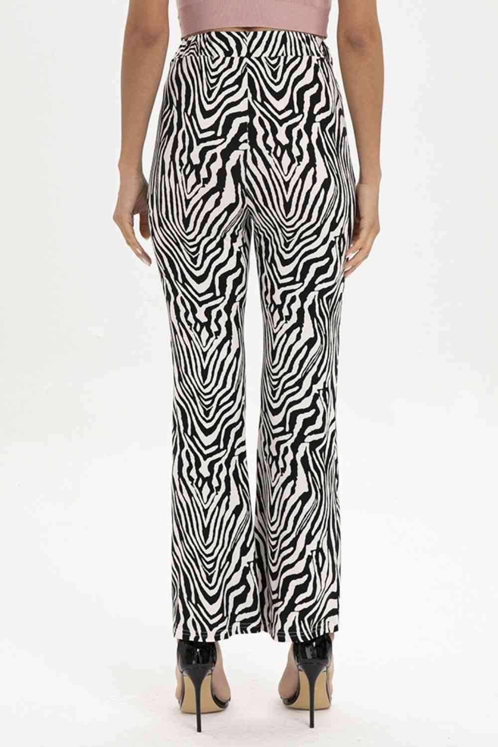 Zebra Print Straight Leg Pants in Size S, M, L, XL